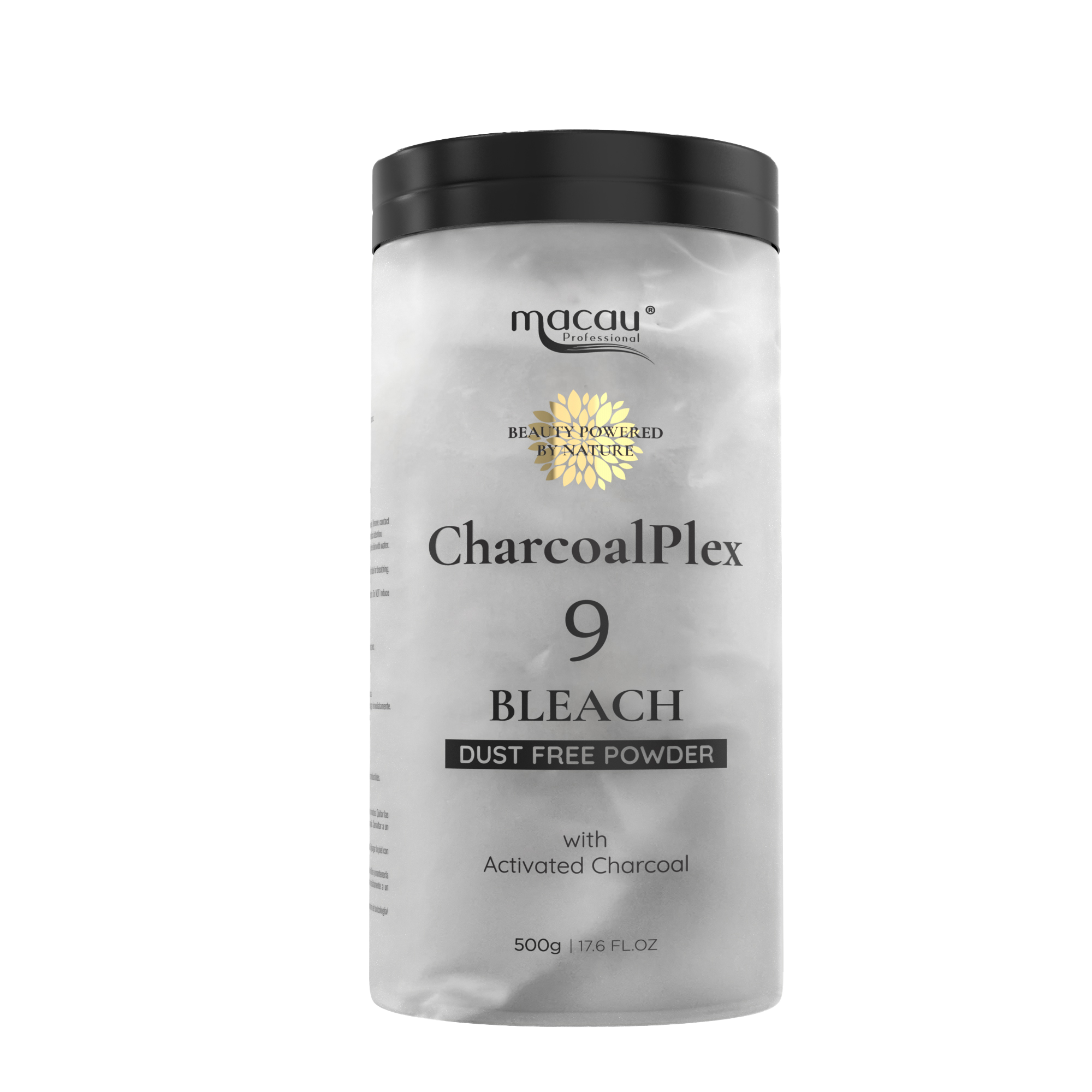 Macau CharcoalPlex 9 Bleach dust-free powder packaging Front