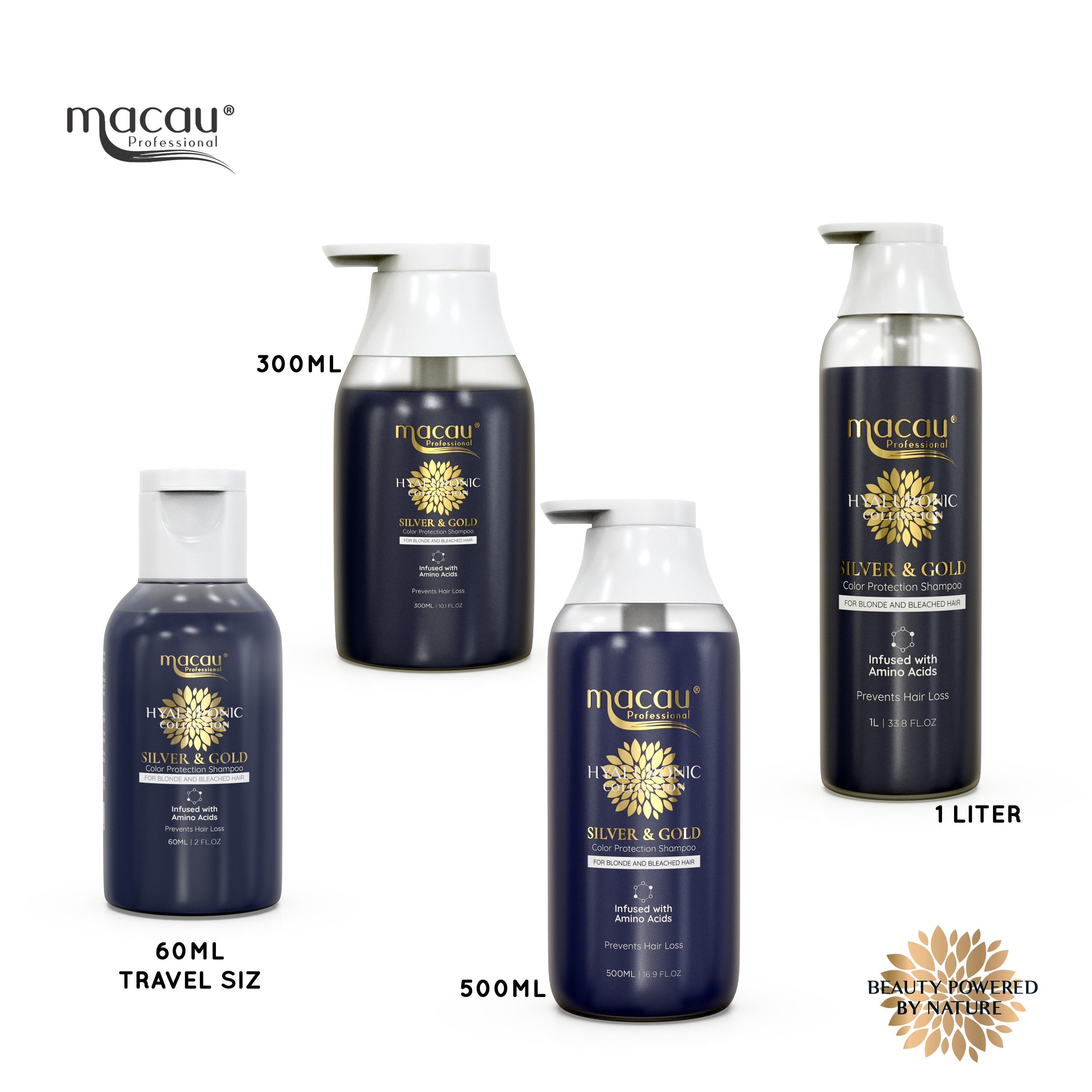 Silver & Gold Color Protection Shampoo For Blond and Bleached Hair All Size